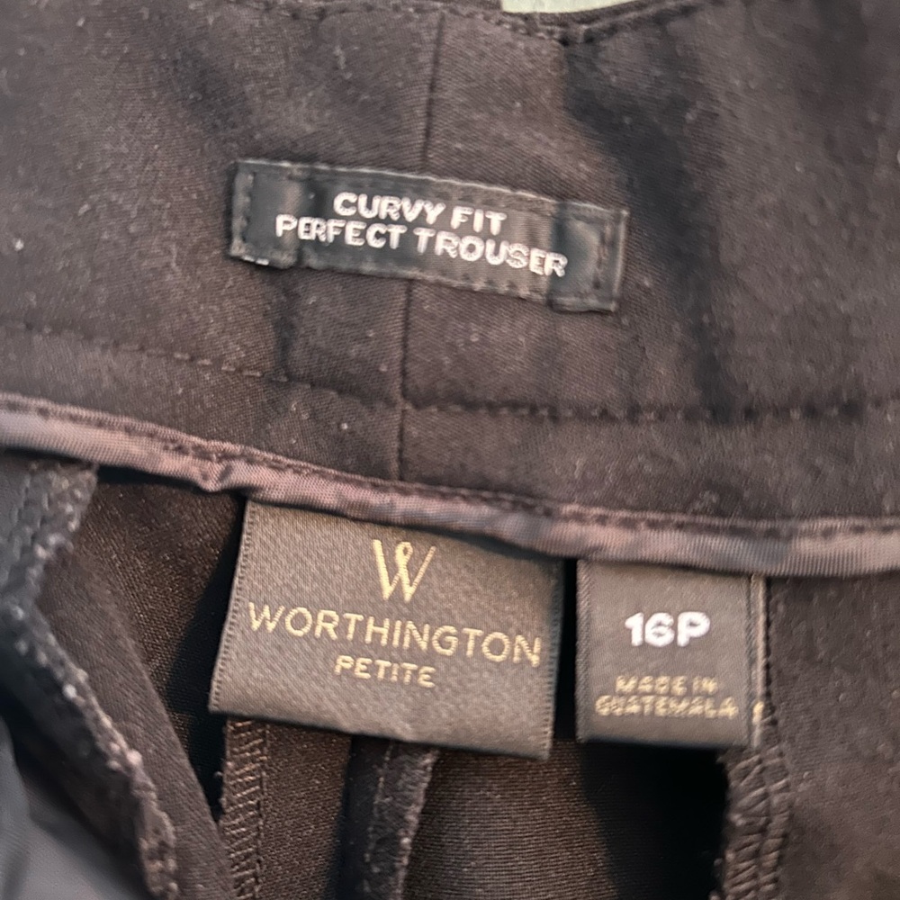 Worthington Black Curvy Fit Dress Pants